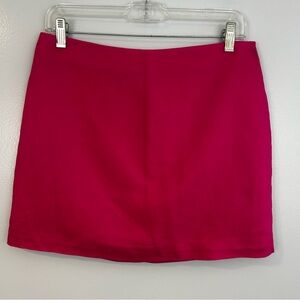 NWT H&M Hot Pink Linen Blend Mini Skirt Size 6